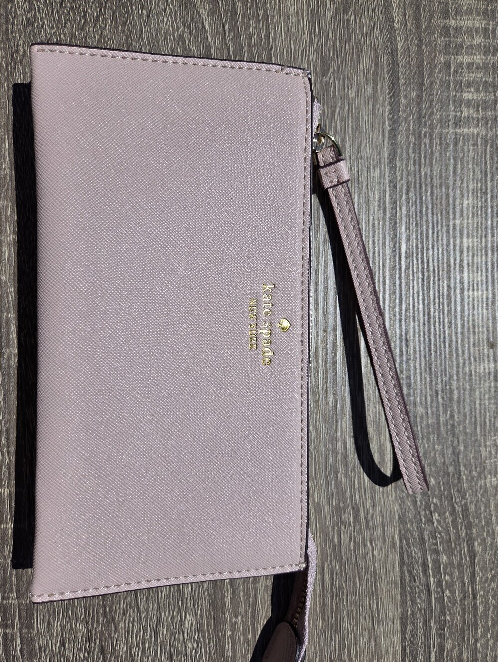 Kate Spade Saffiano Leather Clutch Wristlet Light Pink